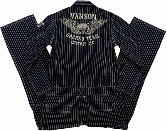 美品 VANSON つなぎ ウォバッシュストライプ M 送料無料 71O0j6arKzL._UY1000_.jpg